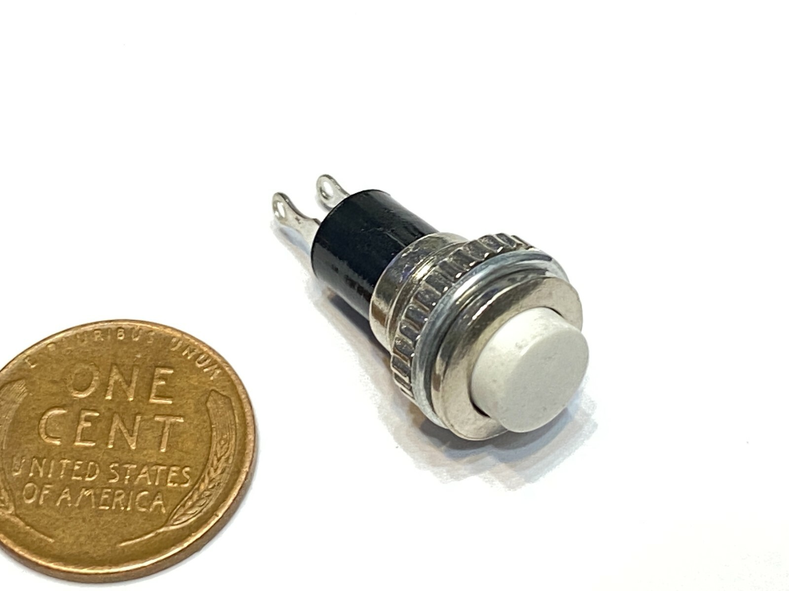 2 x White Ds-316 Momentary Push Button Switch 10mm N/o Car On/off 5a ...