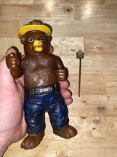 Hucha Smokey Bear Coleccionista de Hierro Fundido KOA Campamento Banca METAL Ahumado
