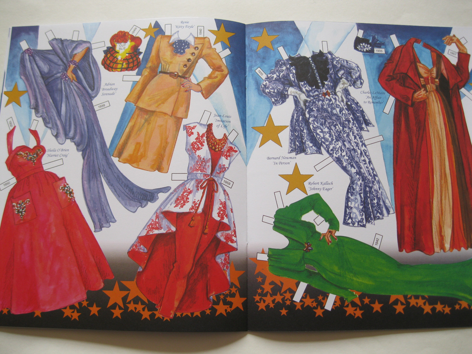 HOLLYWOOD STYLE OF THE '30s '40s and '50s Paper Dolls w/Fabulous Movie