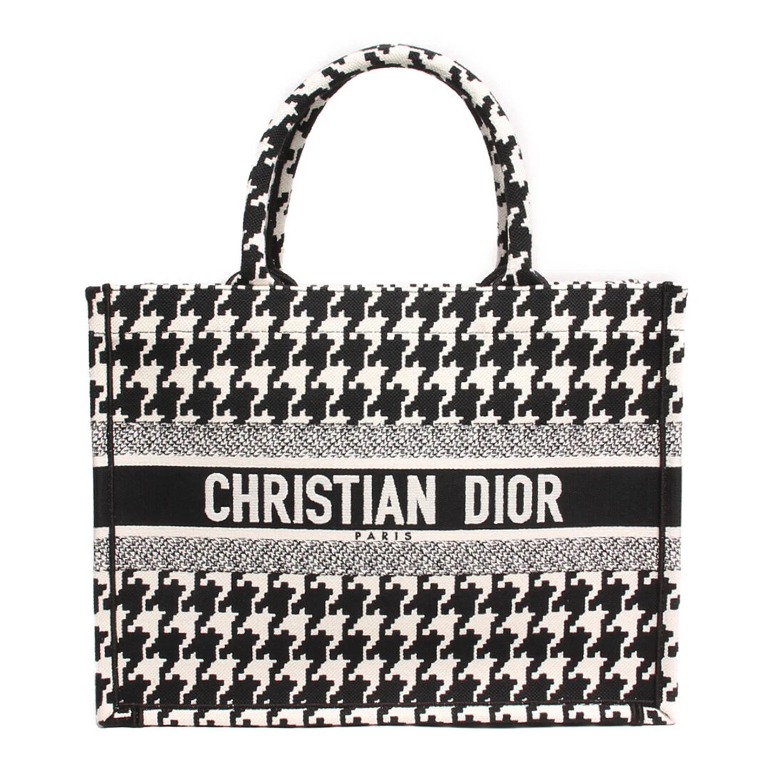 Sac fourre tout Dior Christian pied de poule noir et blanc livre moyen 50 MA 0272 550375