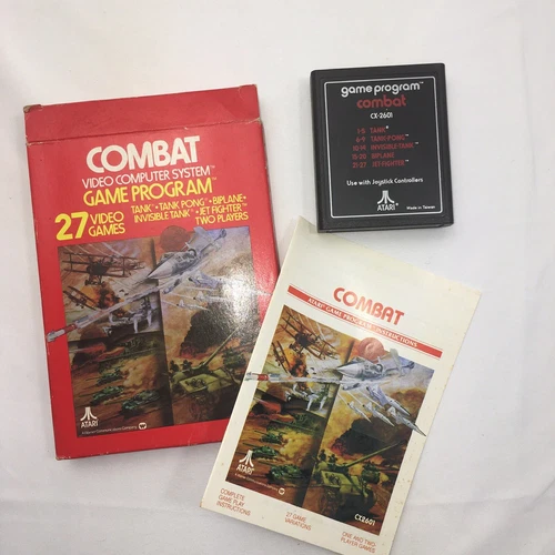 Atari Combat Video Computer System Game Program CX2601 Tank , Tank Pong , n more