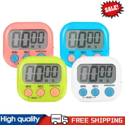 4 Stück Magnetischer Digitaler Küchentimer Uhr LCD Koch Timer Küchenzubehör