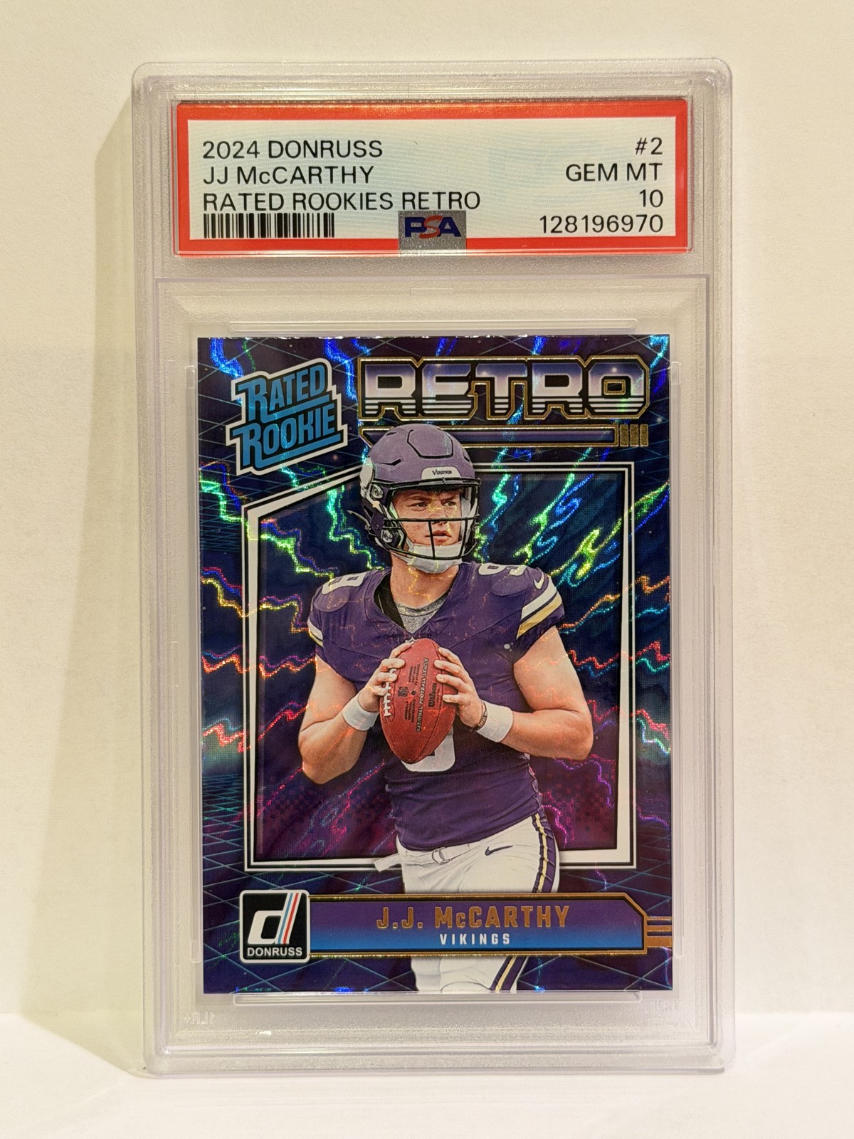 JJ McCarthy Panini Donruss Rated Rookies Retro #2 Base