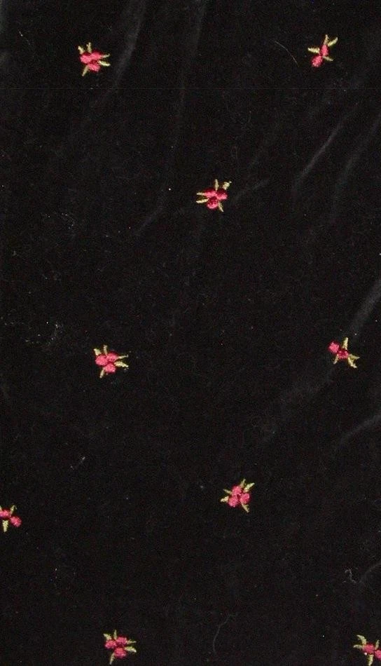 GYMBOREE Girls Sz 5 Embroidered Black Faux Fur Trim Lined Velvet Church Jacket - Image 3 of 4