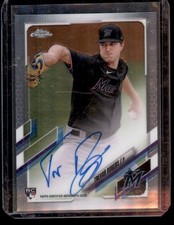 2021 Topps Chrome Rookie Autographs Trevor Rogers Rookie Auto Miami Marlins