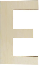 Unfinished Wooden Letters 12 Inch, Large Wood Letters E for Wall Decor
