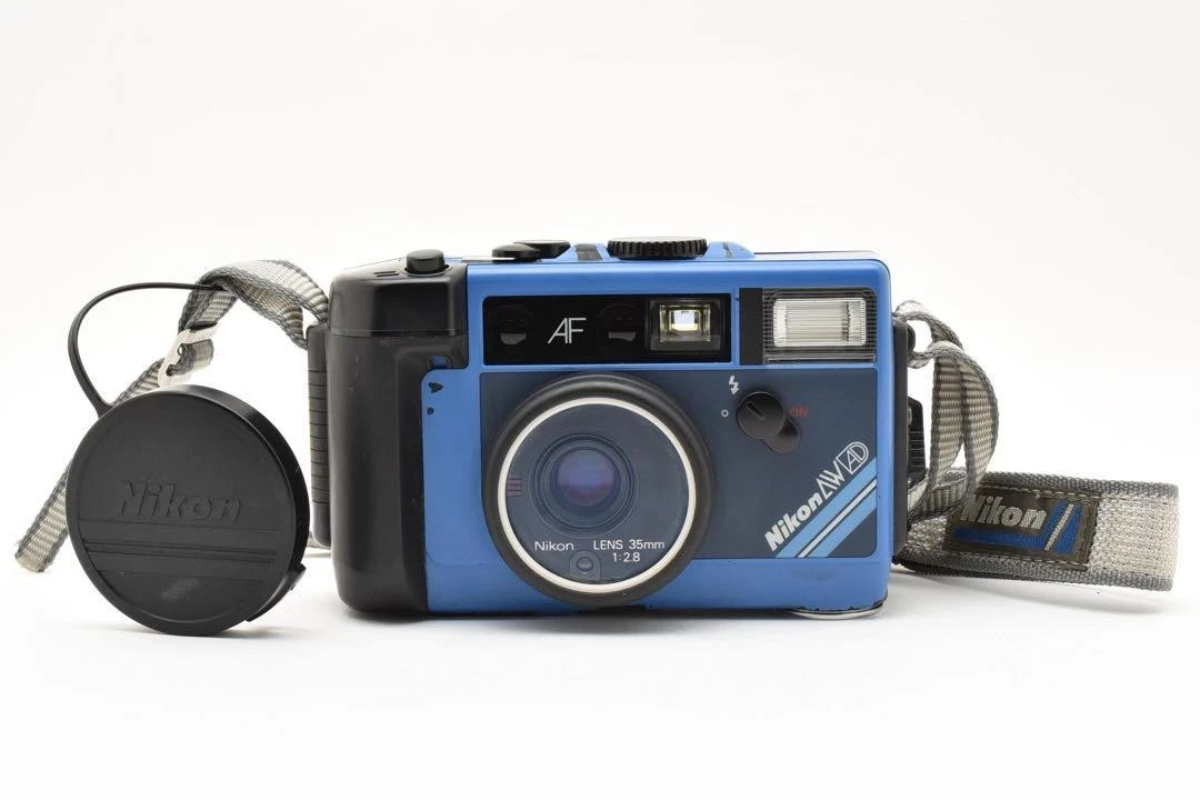 ニコン　Nikon L35AWAD 35mm F2.8 ブルー ≪ 動作良好≫ Nikon L35AW AD Blue AF 35mm F2.8Water Proof Compact Film Camera