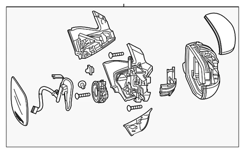 Genuine  Mirror Assembly R Door *NH883P* (Platinum White Pearl) 76200tg7a71zl