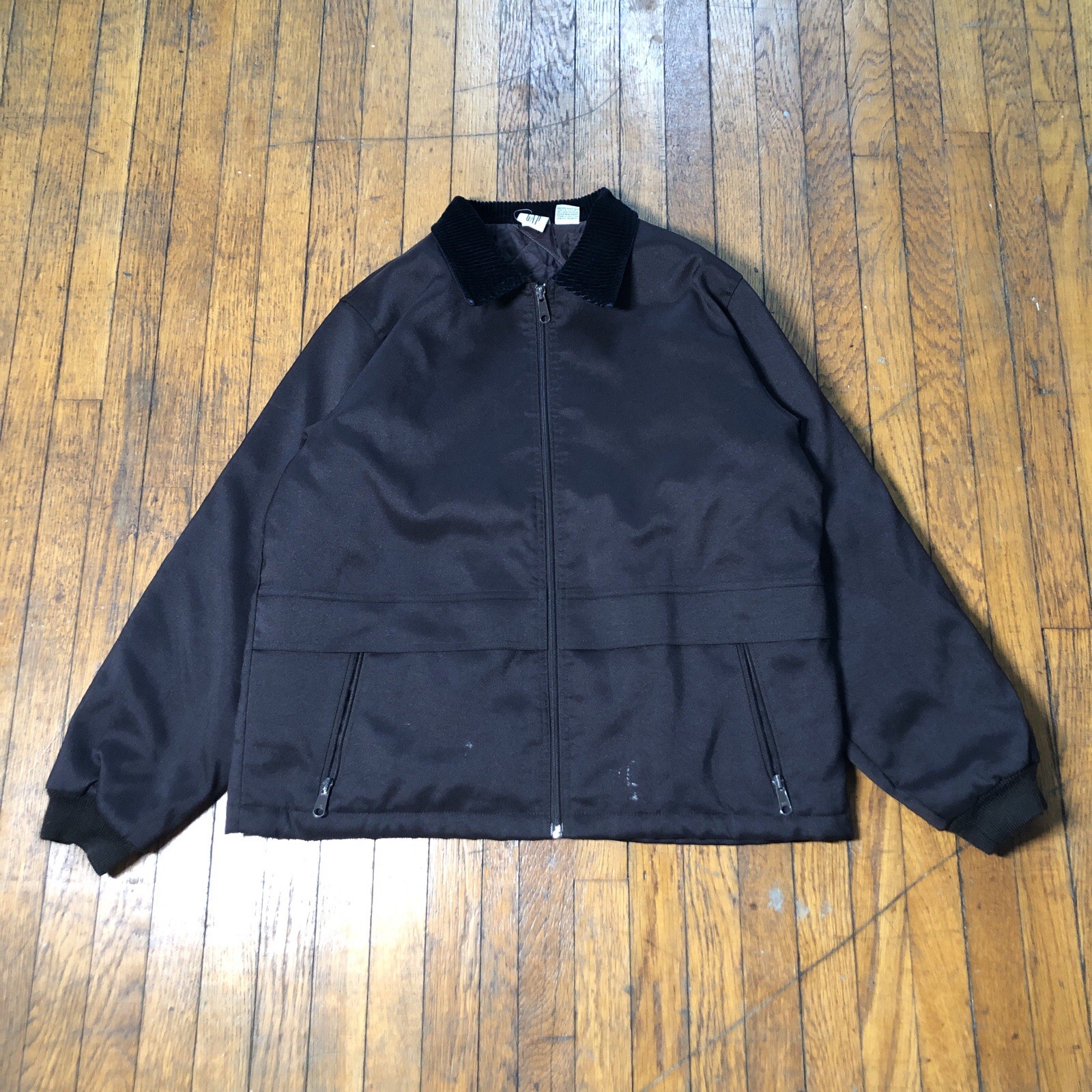 Vintage 90s GAP Harrington Jacket Men’s Size M Brown Quilted Work Detroit Style