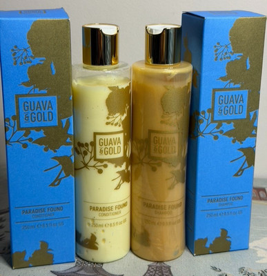 Guava & Gold PARADISE FOUND Shampoo & Conditioner 250ml Flaschen Neu mit Karton UVP 44  Gratis 