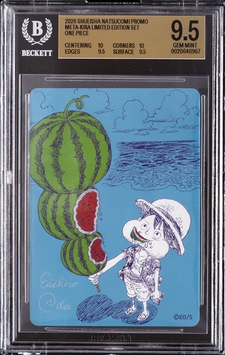 2026 SHUEISHA NATSUCOMI PROMO LIMITED EDITION SET ONE PIECE META-KIRA BGS 9.5