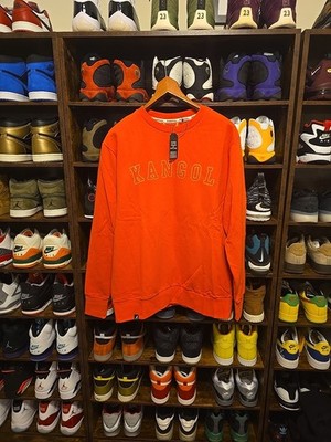 Kangol Men's Crewneck Pullover Sweater (ORANGE) Size XL