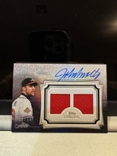 2020 TOPPS STERLING JOHN SMOLTZ 13/25 AUTOGRAPH DUAL GAME JERSEY