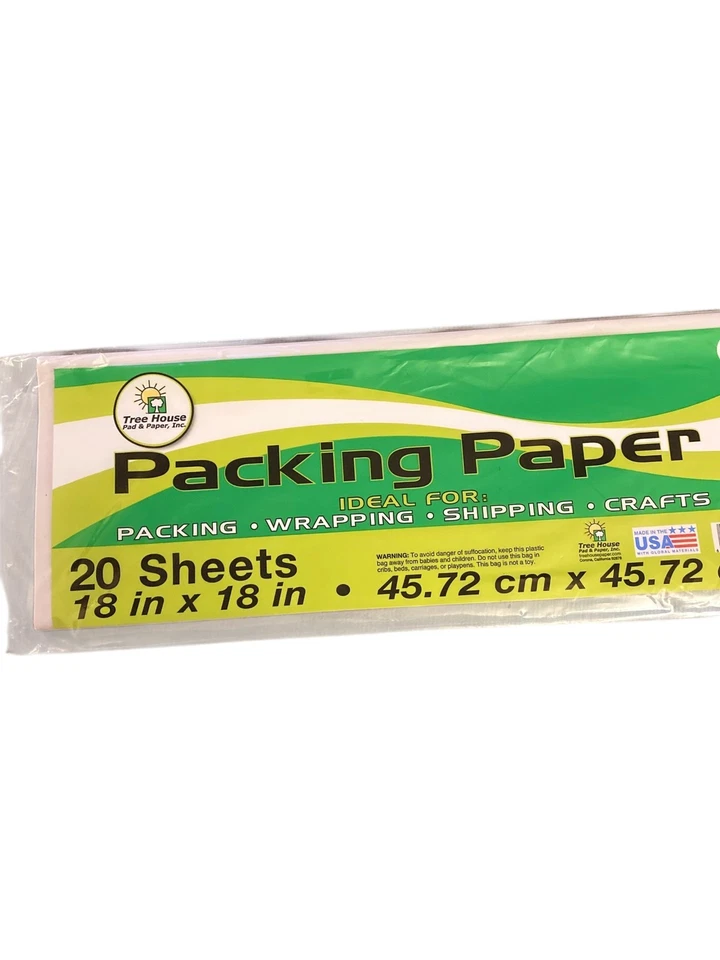 Tree House Packing Paper Wrapping Shipping Packing Supplies 20 Sheets 18x18 - Image 2 of 4