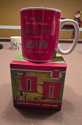Elf Christmas Movie Clausometer Heat Change Mug