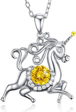 Christmas Birthday Gifts for Women 925 Sterling Silver Unicorn Pendant Necklace