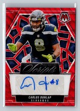 2025 Panini Mosaic #35 Carlos Dunlap Scripts Red Wave
