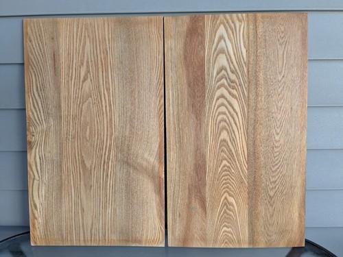 2 Rare Large Thin Figured Antique Chestnut Board 11 7/8" X 19 3/4" X 1/4" Lot D