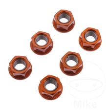 Rear Sprocket Nut Kit M10X1.25mm Rac Orange Fits Yamaha GTS 1000 1993-1998