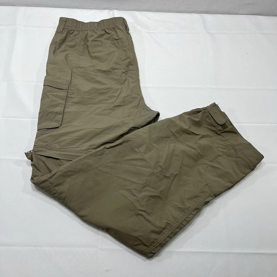 REI Womens Pants Size 14 Convertible Shorts Zip Off Legs Cargo Hiking Khaki - Image 2 of 4