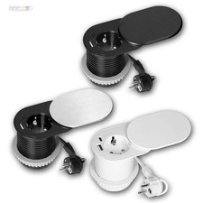 Schreib-Tisch-Einbau-Steckdose versenkt mit USB-C-Ladegerät, Tischsteckdose 230V