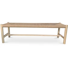 Moe's Home Collection FG-1028-24 Hawthorn Natural Bench, Large