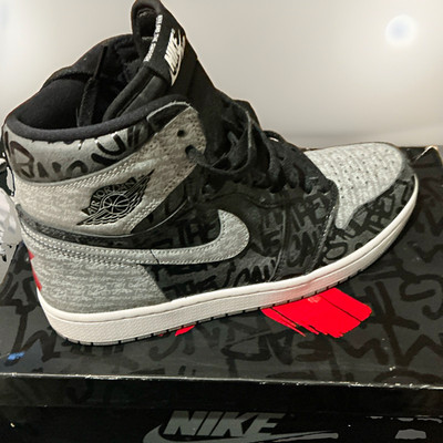 Jordan Air Jordan 1 Retro High OG Rebellionaire Black/White/Grey 555088-036