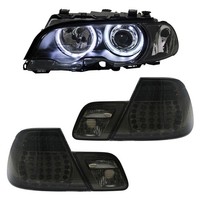 "\"Bundle 9\" Scheinwerfer Angel Eyes + LED RüCkleuchten 3Er BMW E46 Coupe 99-03"