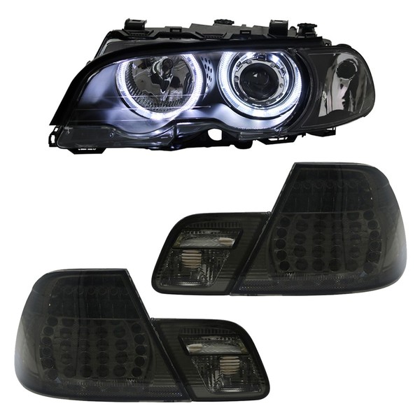 "\"Bundle 9\" Scheinwerfer Angel Eyes + LED RüCkleuchten 3Er BMW E46 Coupe 99-03"-image