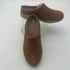 NWT Easy Spirit Travelport Dark Brown Suede SlipOn Rubber Sole mule clog Shoe 6M