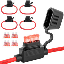 10 AWG Inline Fuse Holder 40A 4-Pack - ATC Fuse Holder for 12V Car Truck Marin