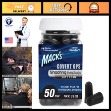 Soft Foam Shooting Ear Plugs - 50 Pairs, 32 dB NRR, Comfortable for Hunting Ta