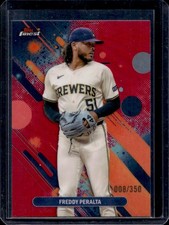 2025 Topps Finest Freddy Peralta Common Magenta Refractor #/350 Brewers