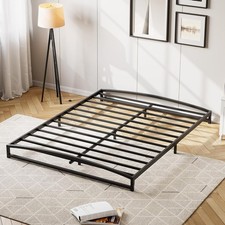 Heavy Duty Sturdy Metal Bed Frame 10" Height Platform Bed Slat Support 4 Sizes