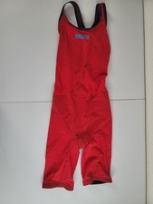 Arena Womens Closed Back Powerskin Carbon Air2 Kneeskin Racing Suit Red Size 22