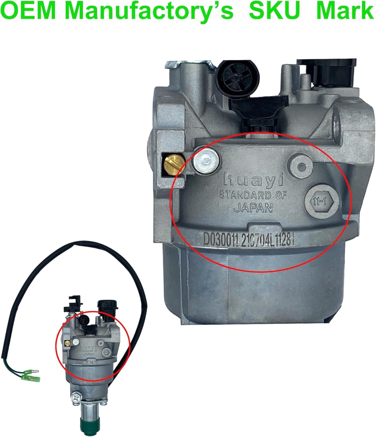 P27-1 139 Gasoline Auto Choke Generator Carburetor Kit OEM for P27-1D Auto