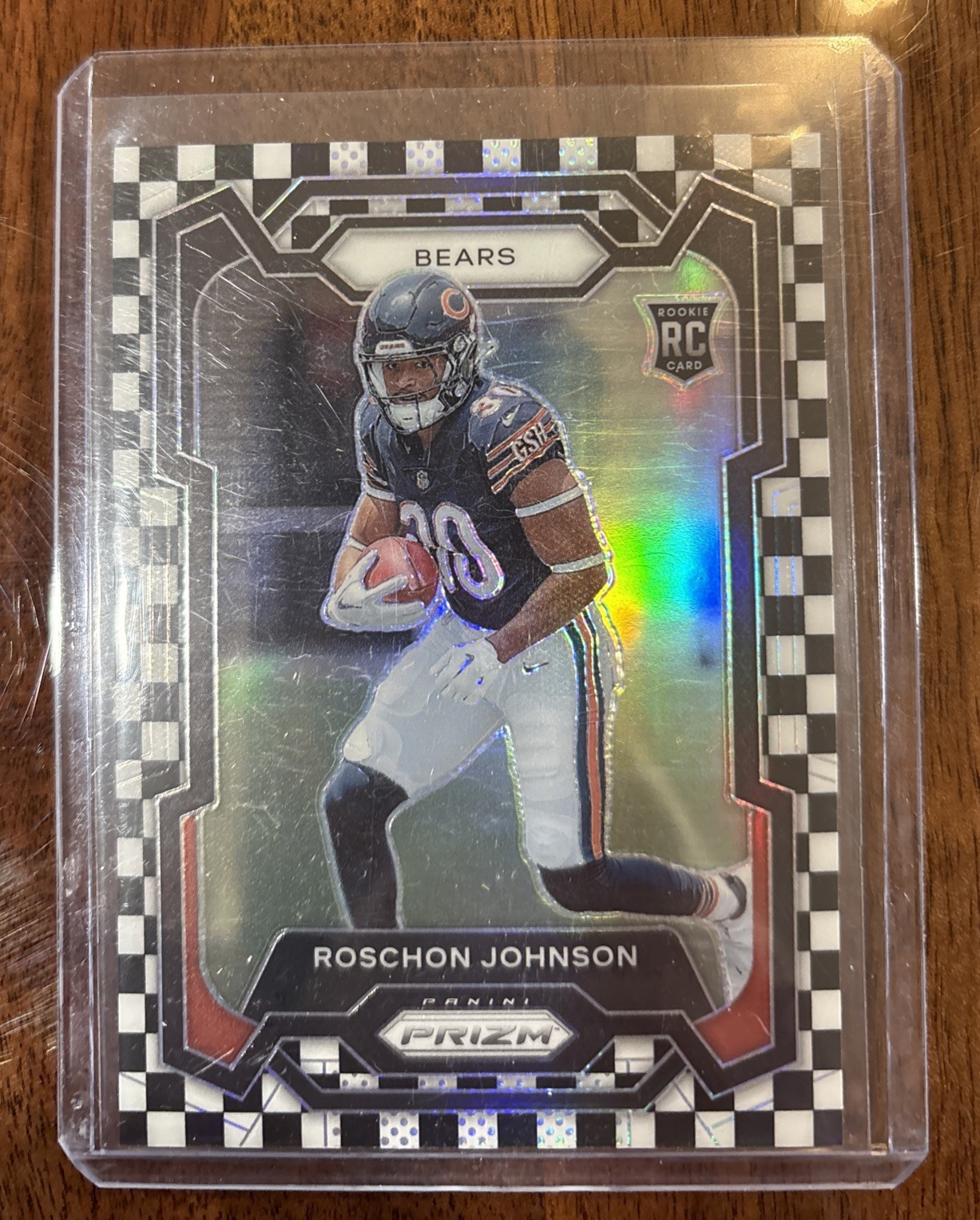 2023 Panini Prizm - Rookies Roschon Johnson #314 Black & White Checker Prizm...