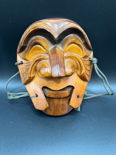 Antique Korean Mask False Face Hahoe Tal Man Women Wall Deco Bune Yangban