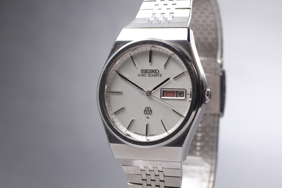 SEIKO キングクォーツ MEN'S Near MINT] SEIKO King Quartz 9723-8040 Day Date 35mm Men's Watch