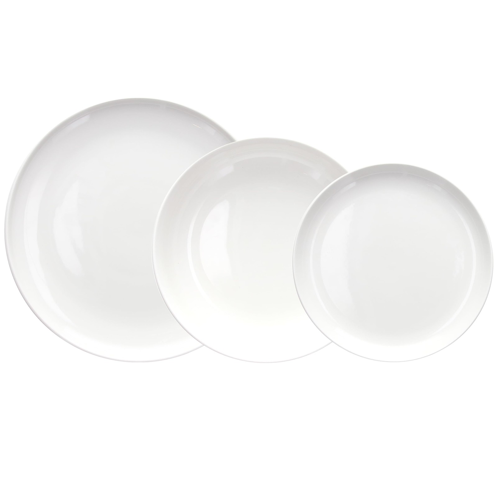 Tognana Edge, Servizio piatti 18 pezzi per 6 persone, Porcellana, Bianco (y6U)