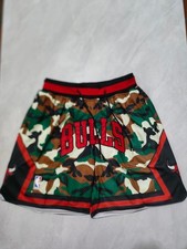 Pantaloncini Chicago Bulls uomo mimetici tasche cucite nuovi taglia US