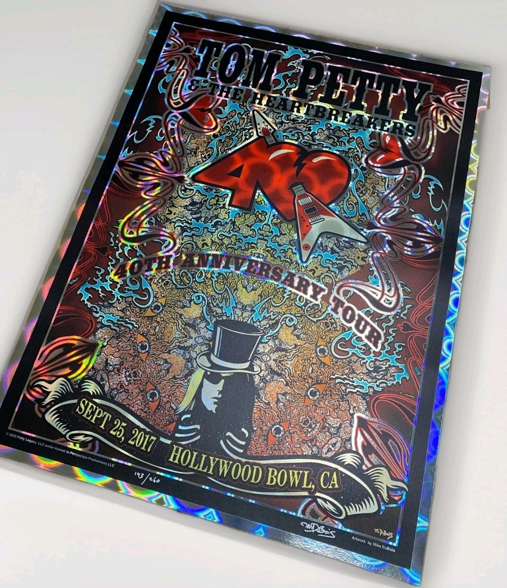Official Tom Petty poster from the Hollywood Bowl in Los Angeles