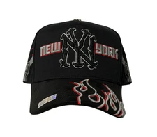 CAP FANS NEW YORK BLACK SNAPBACK HAT CFNYCRYS BLKRD
