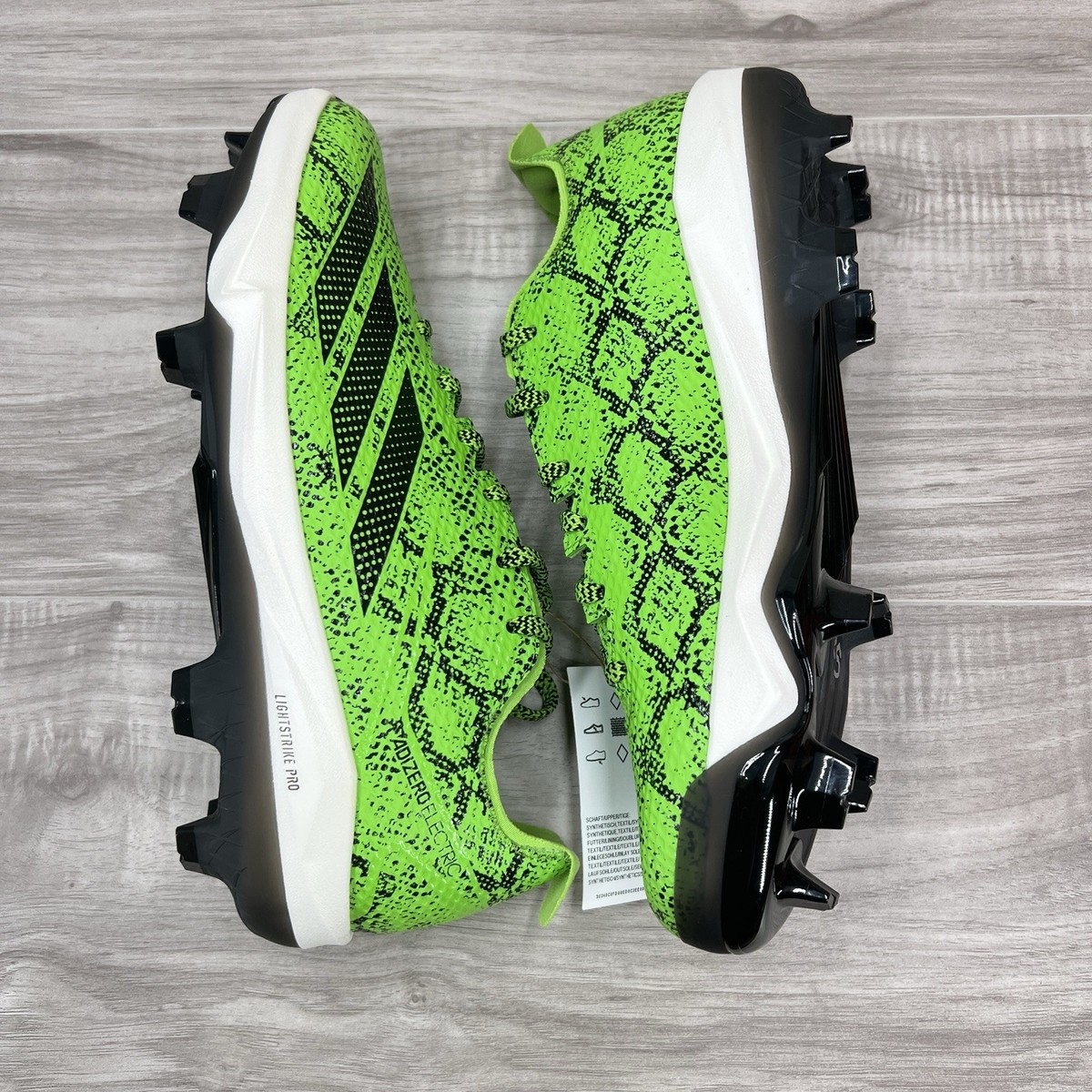 Adidas Adizero Electric 2 Baseball Cleats Electric Green Men's Sz