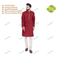 Mens Kurta Kurta New Fancy Kurta Mens Traditional Kurta Color Red