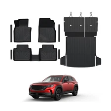 Floor Mats Set for 2023 2024 2025 Mazda CX-50 Gas, Full Coverage All Weather ...