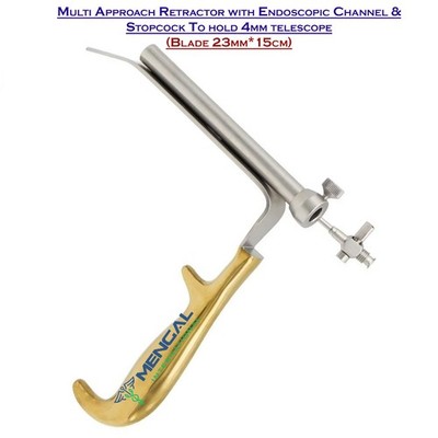 Multi Approach Retractor with Endoscopic Channel & Stopcock Plastic Surgery Tool