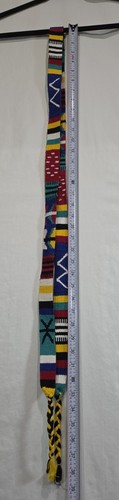 Handwoven Guatemalan Faja Sash Belt Multicolor Boho Geometric Folkart 78" Long - Picture 2 of 2