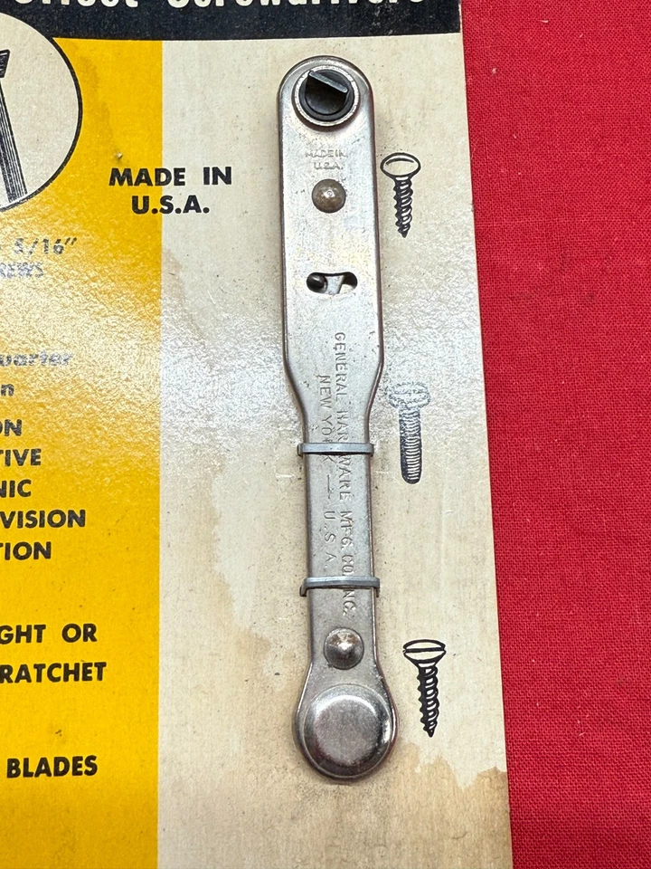 General Tools No. 807 Ratchet Offset Screwdriver - VINTAGE - Image 3 of 4