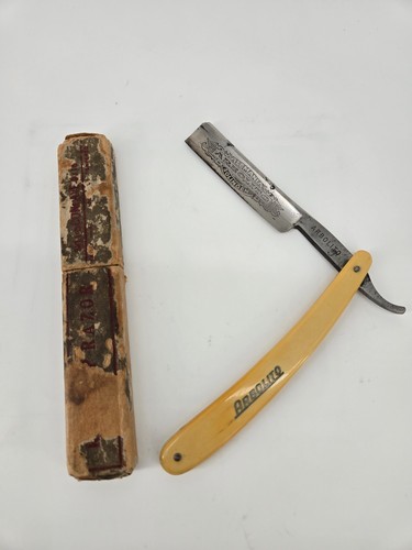 Antikes Böker Rasiermesser Arbolito Solingen Alemania mit Original Box KH/ACH